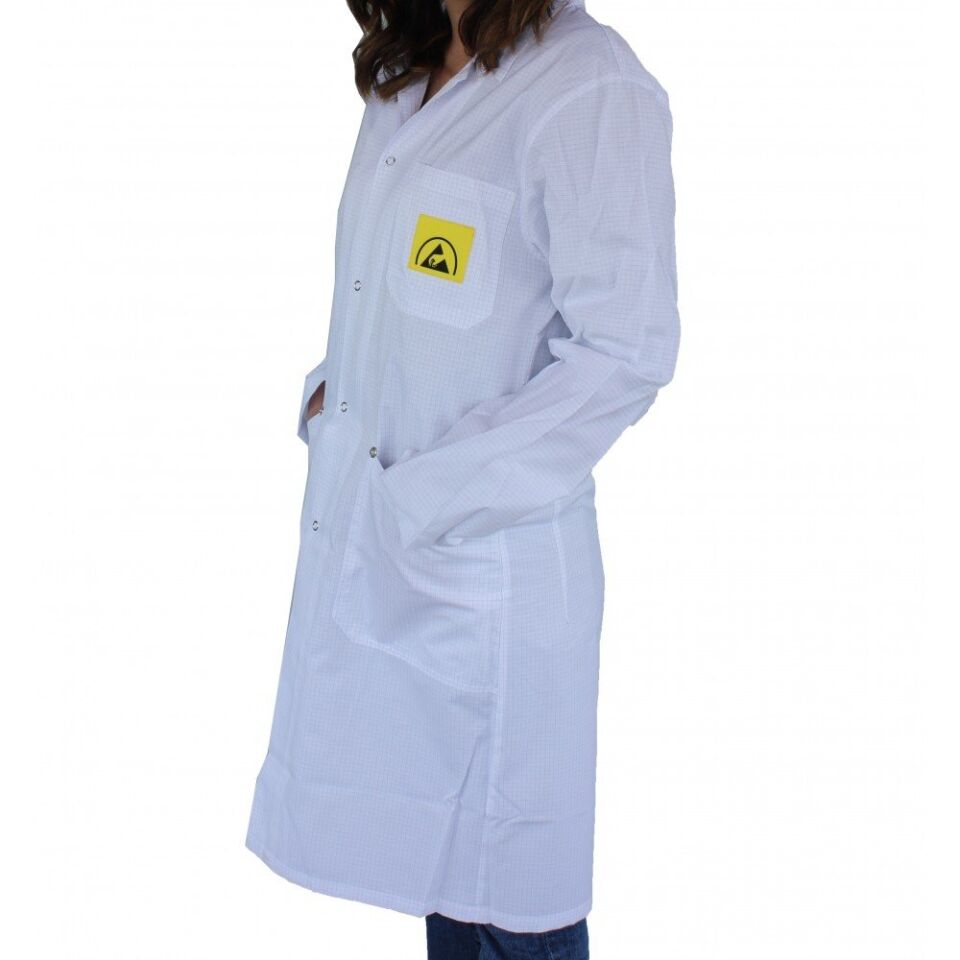 ESD Önlük (Beyaz)  L Beden