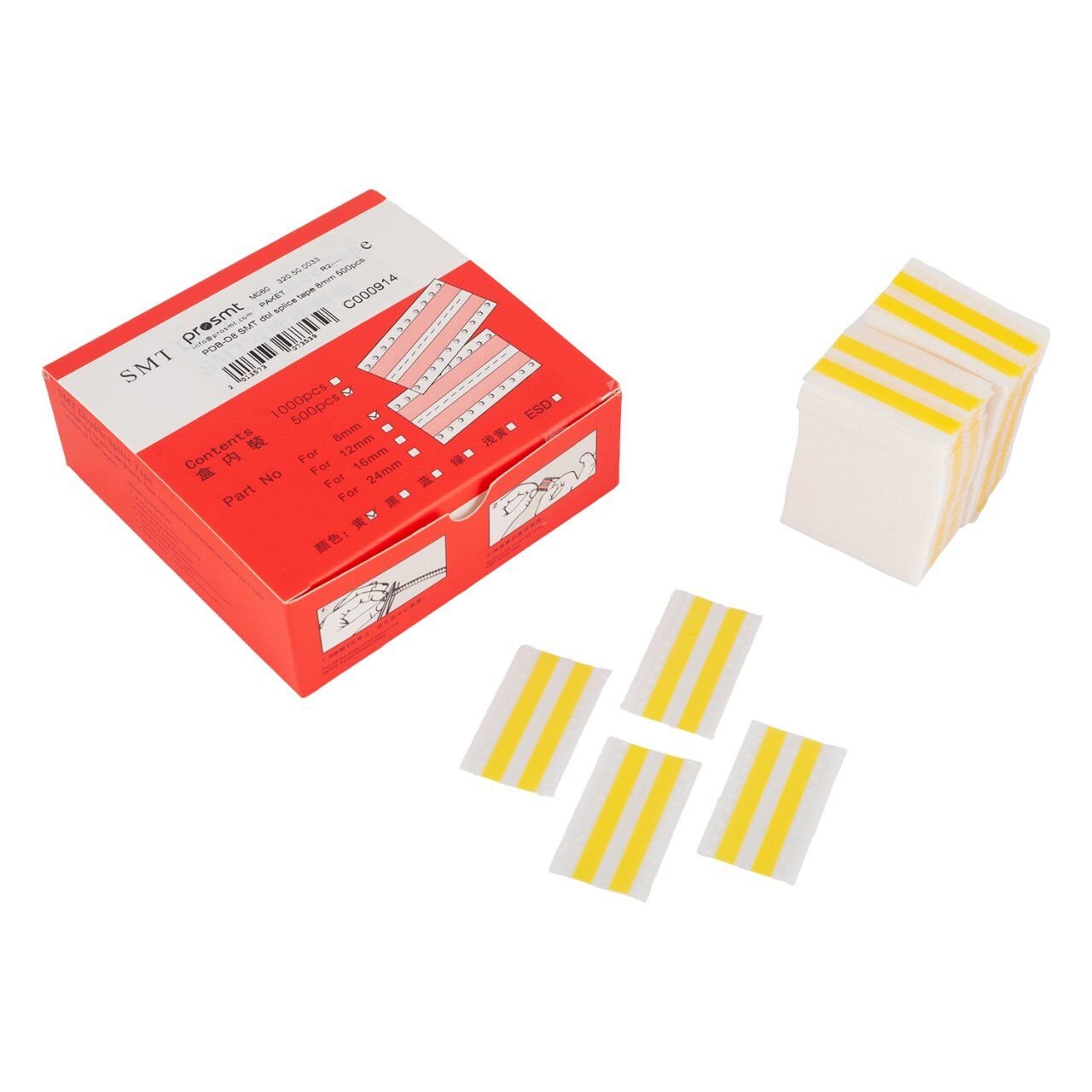 PDB-D8 Smd Şerit Çift Ek Bandı 8mm 500 Adet