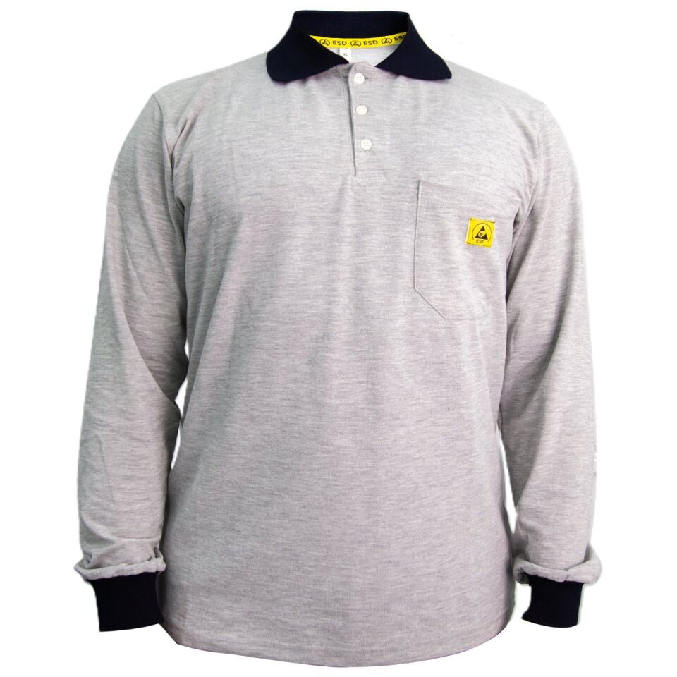 PROSMT ESD Sweatshirt Gri L - Antistatik