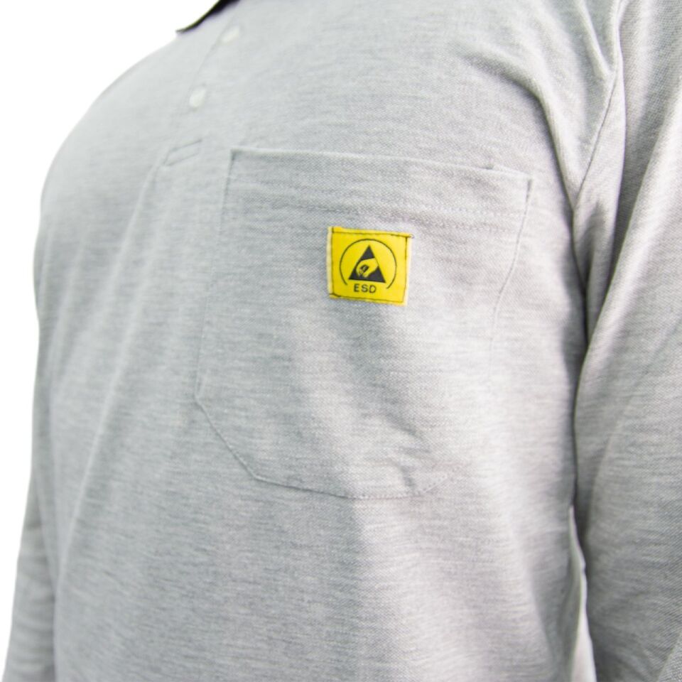 PROSMT ESD Sweatshirt Gri L - Antistatik