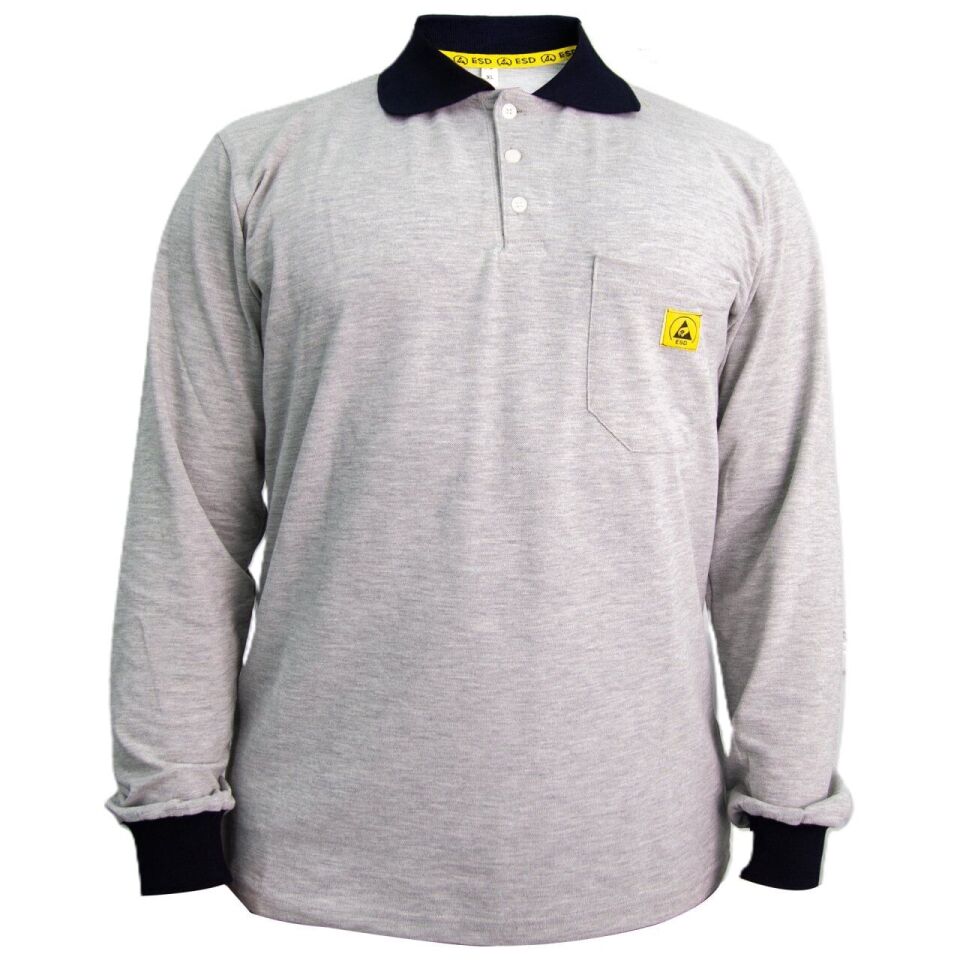 PROSMT ESD Sweatshirt Gri L - Antistatik