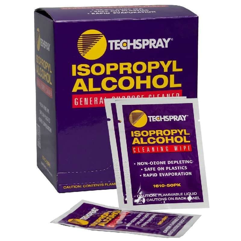 Techspray 1610-50PK Alkol Emdirilmiş Islak Mendil