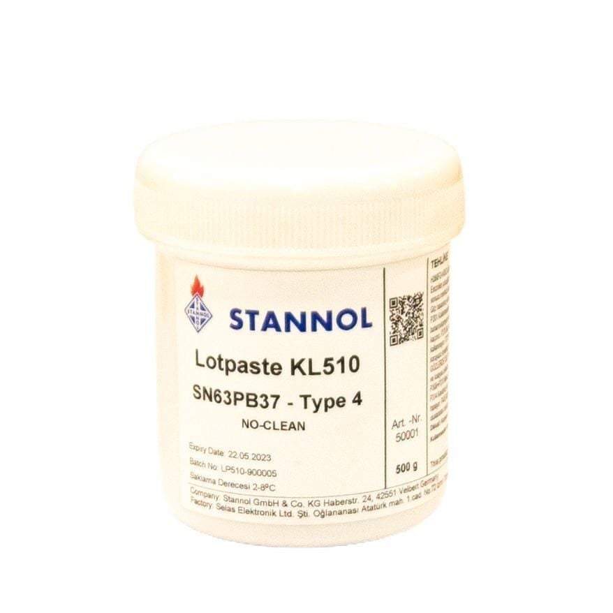 Sn63Pb37 Kurşunlu Krem Lehim Type 4 (500 gr)