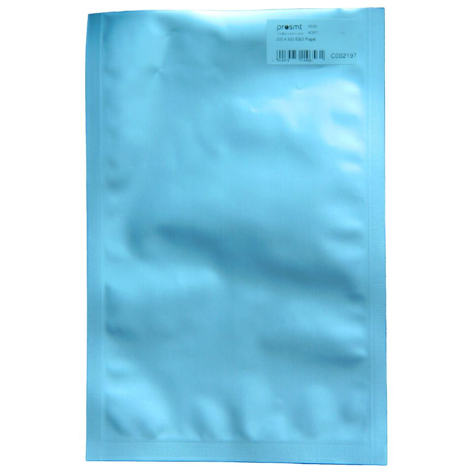 200 x 300 Kilitsiz Antistatik ESD Poşet - 100 Adet