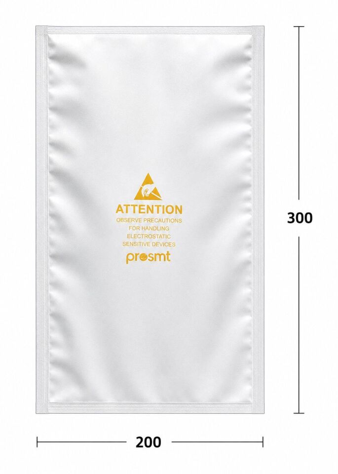 200 x 300 Kilitsiz Antistatik ESD Poşet - 100 Adet