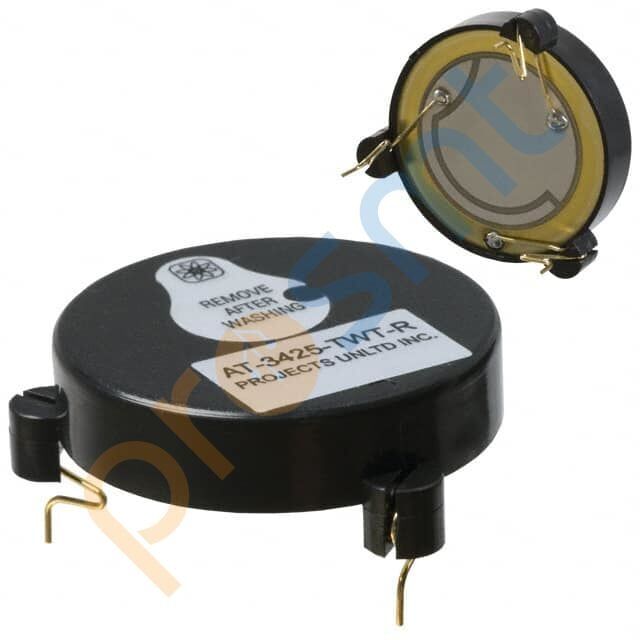 AT-3425-TWT-R AUDIO PIEZO TRANSDUCER 3-28V TH - ALARM, BUZZER, SIREN