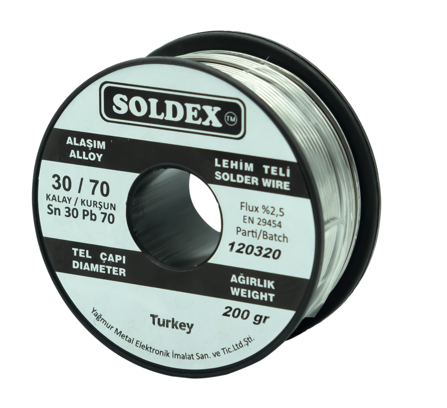 Soldex Sn30/Pb70 1.60mm Lehim Teli 200gr