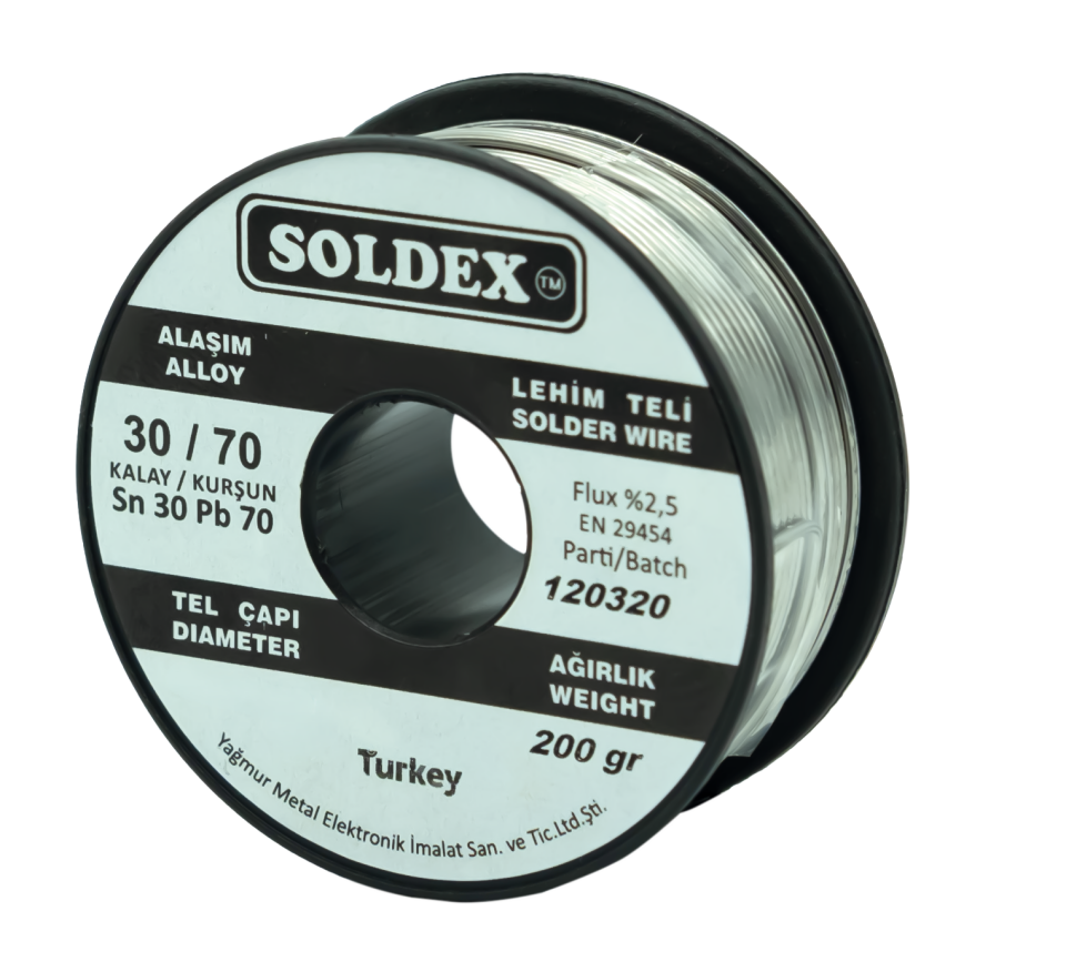 Soldex Sn30/Pb70 1.60mm Lehim Teli 200gr