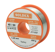 Soldex Kurşunlu Lehim Teli 1.2mm 200Gr | Sn40 Pb60