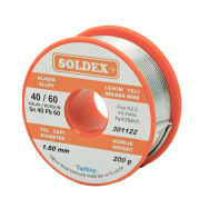 Soldex 1.60mm Sn40 Pb60 Lehim Teli 200gr