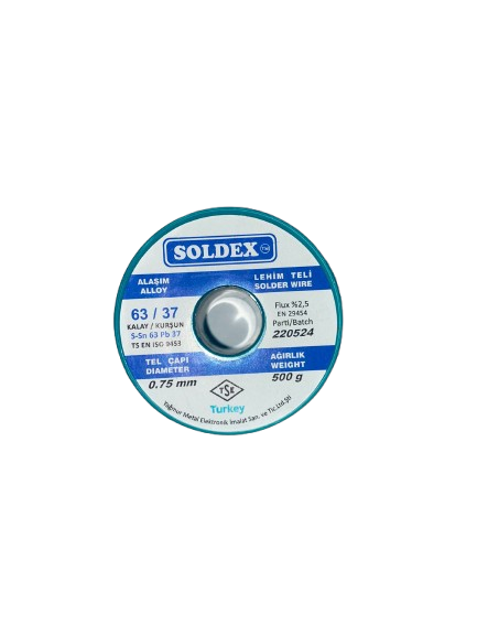 Soldex Lehim Teli 0.75mm 500Gr | Sn63 - Pb37 (63/37)