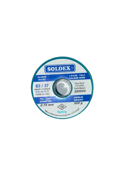 Soldex Lehim Teli 0.75mm 500Gr | Sn63 - Pb37 (63/37)