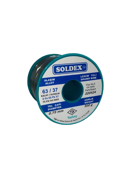 Soldex Sn63Pb37 Lehim Teli 0.75mm 500gr