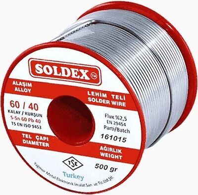 Soldex Lehim Teli 2.00mm Sn60 Pb40 500Gr