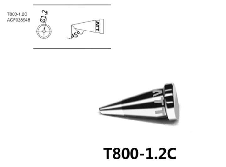 Atten T800-1.2C Havya Ucu - Eğik kesik 1.2 mm
