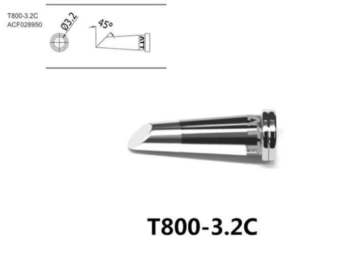 Atten T800-3.2C Havya Ucu - Eğik kesik 3.2 mm