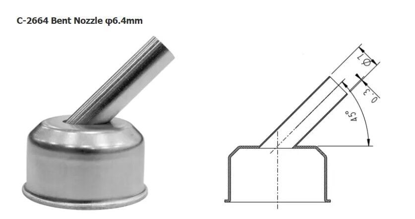 ST-862D için 45 derece Sıcak Hava Nozulu C-2664