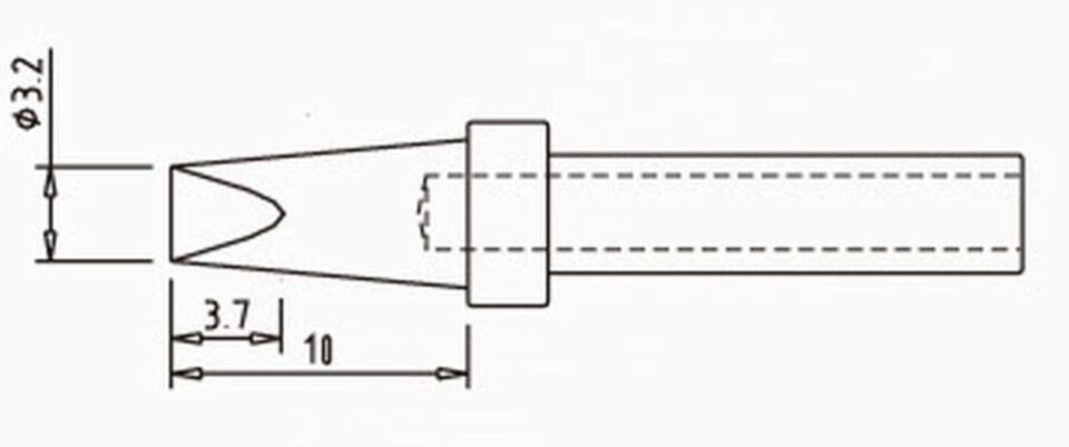 Quick TS2200 3,2mm Düz Keski Havya Ucu
