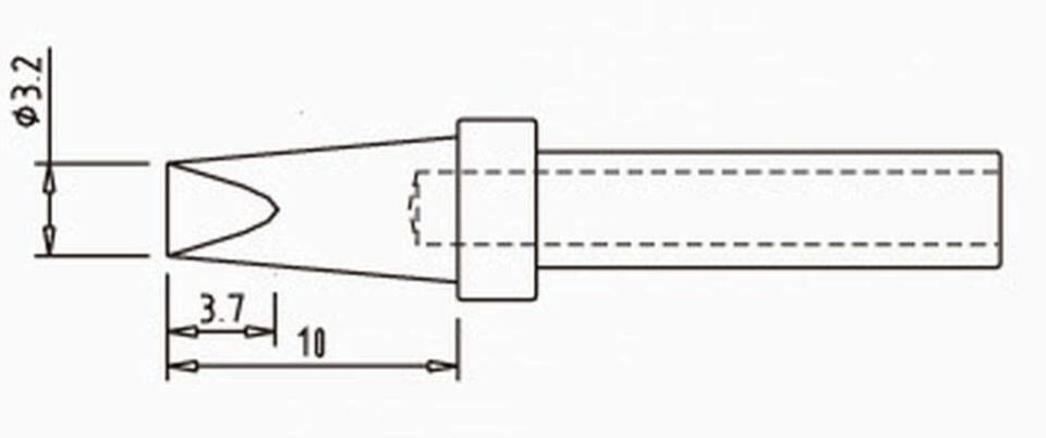 Quick TS2200 3,2mm Düz Keski Havya Ucu
