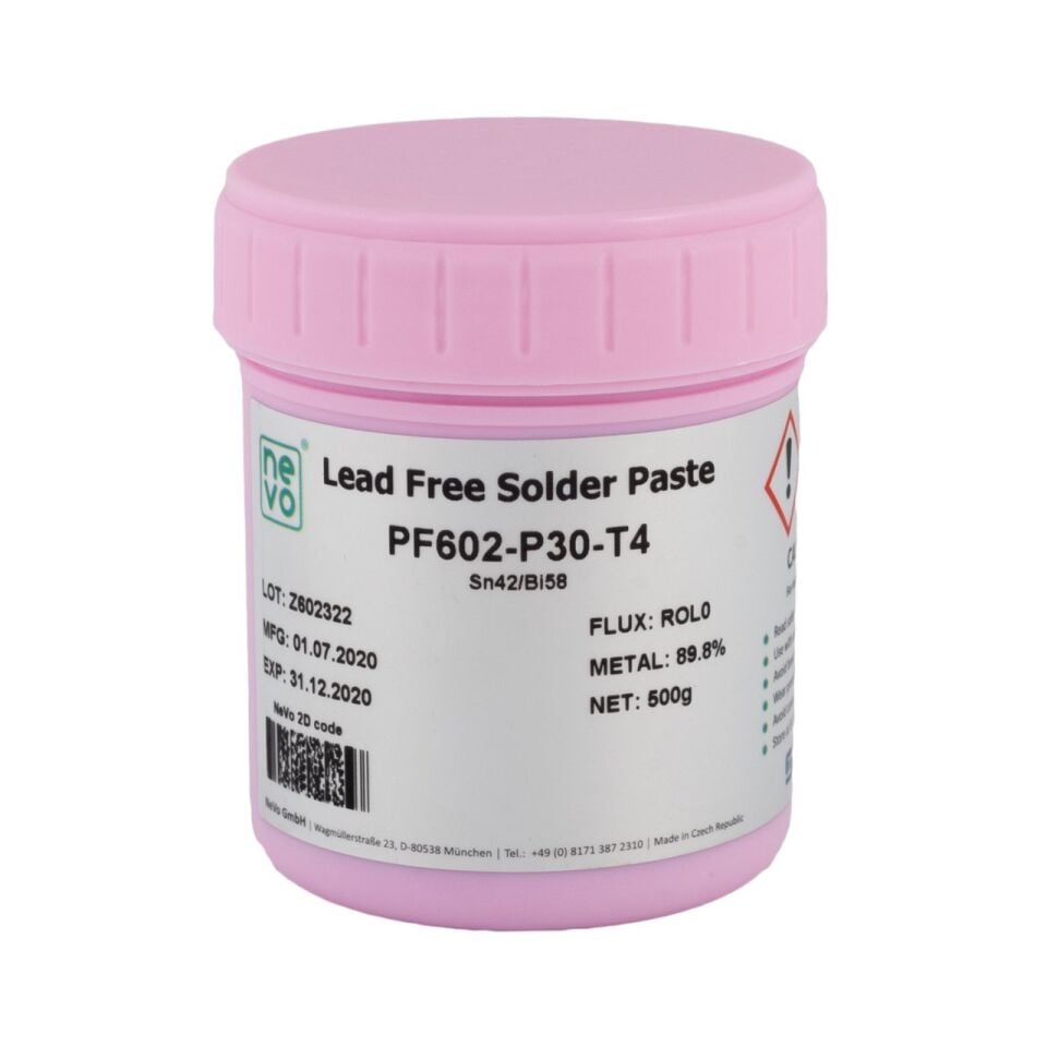 Sn42Bi58 Düşük Sıcaklık Krem Lehim Type 4 (500 Gr)
