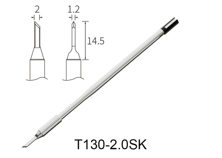 Atten T130-2.0SK Havya Ucu - İnce bıçak 2.0 mm