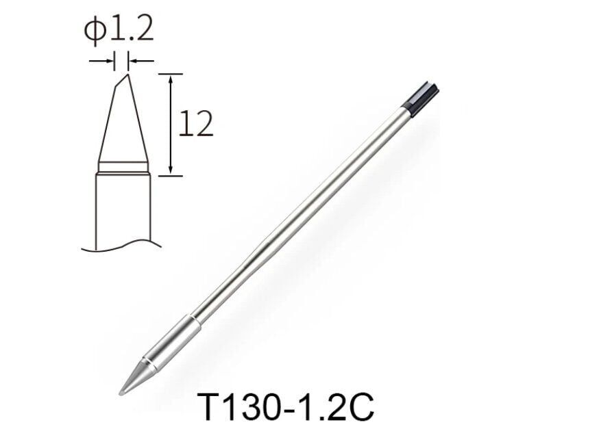 Atten T130-1.2C Havya Ucu - Eğik kesik 1.2 mm