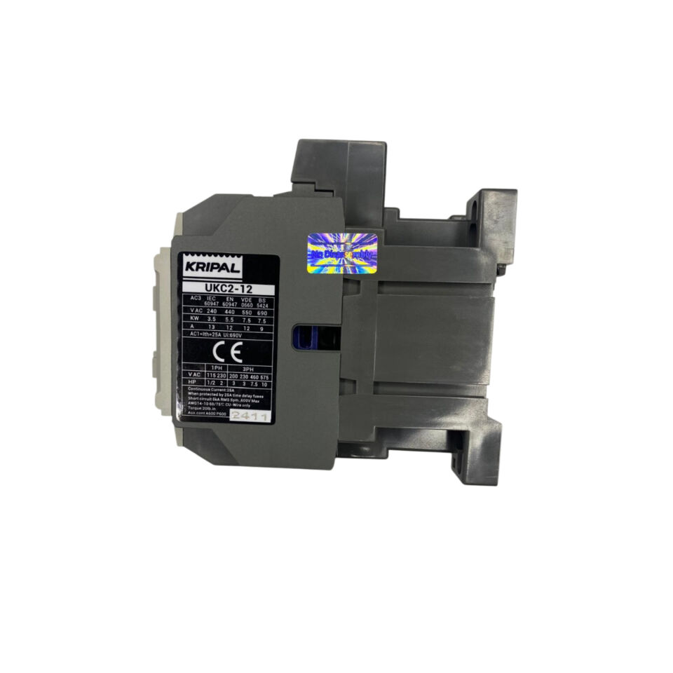 KRİPAL UKC2-12 Kontaktör 12A 3 Kutuplu 220VAC 1NO+1NC