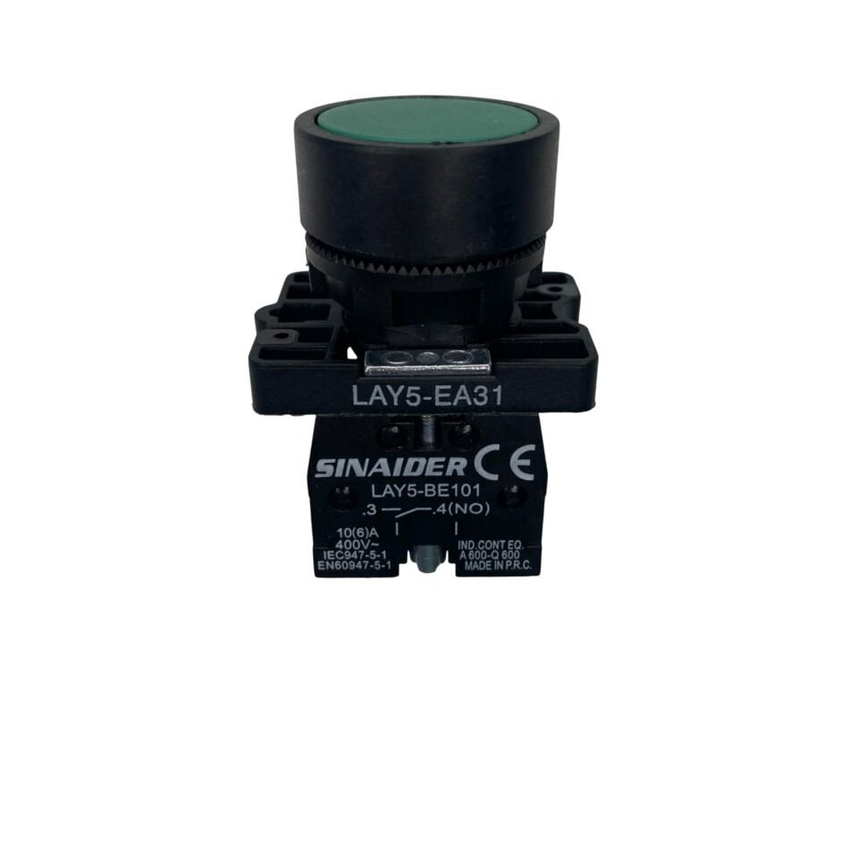 BUTON, 22MM YEŞİL / LAY5-EA31