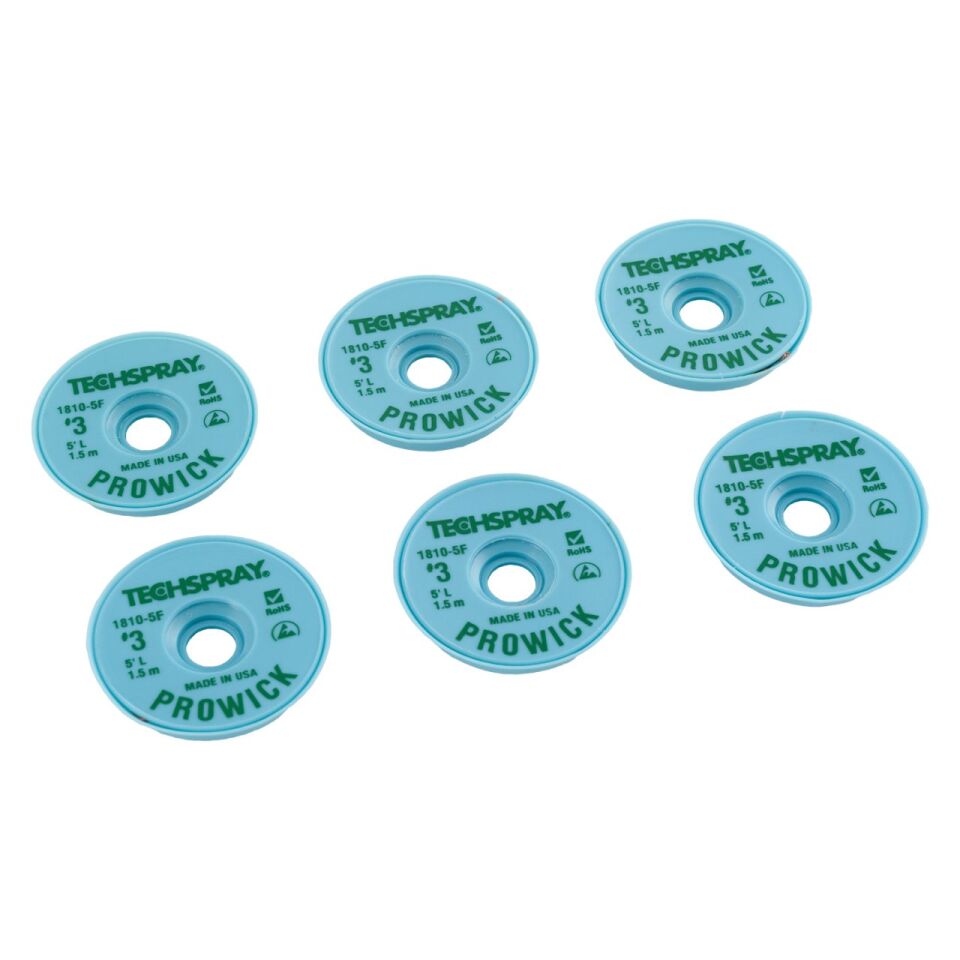 Techspray 1,9mmx1,5m Lehim Alma Teli Yeşil 1810-5F Pro-Wick