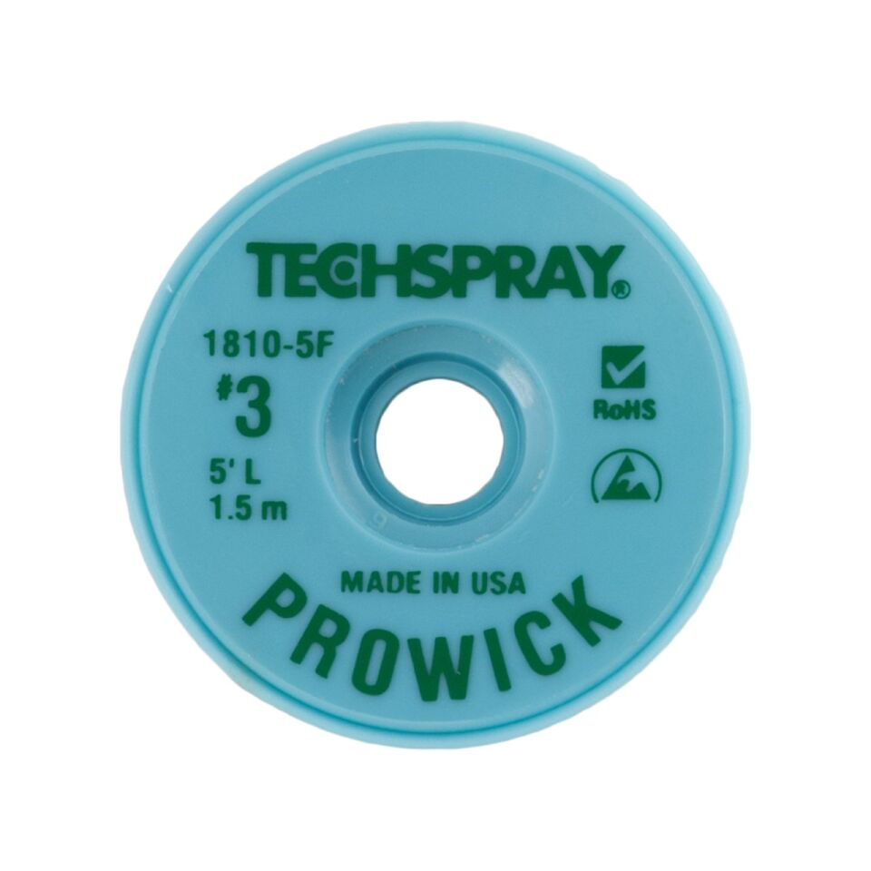 Techspray 1,9mmx1,5m Lehim Alma Teli Yeşil 1810-5F Pro-Wick