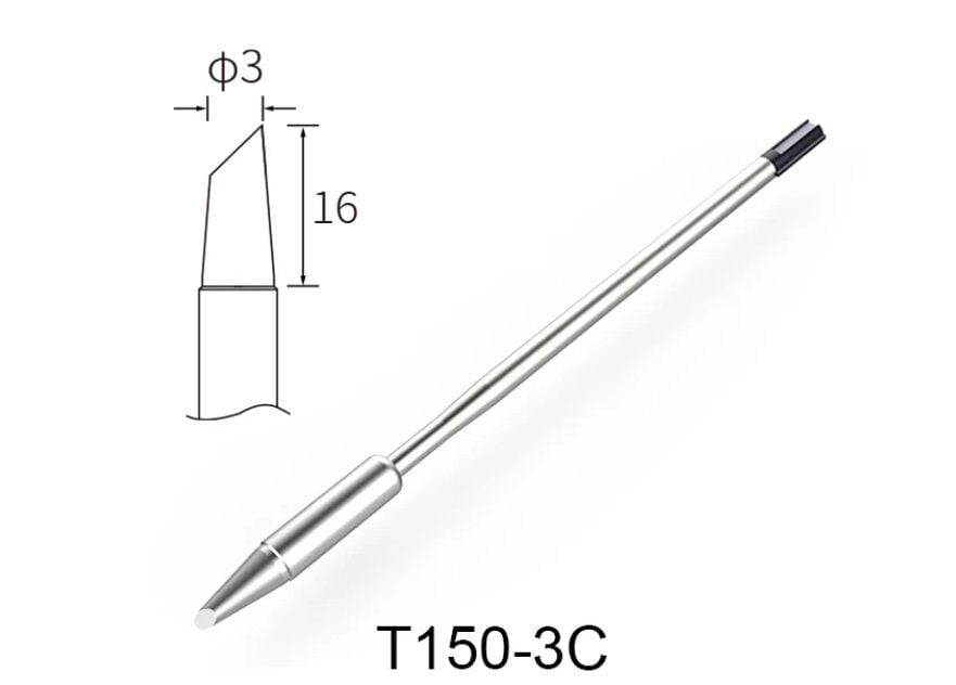 Atten T150-3C Havya Ucu - Eğik kesik 3 mm