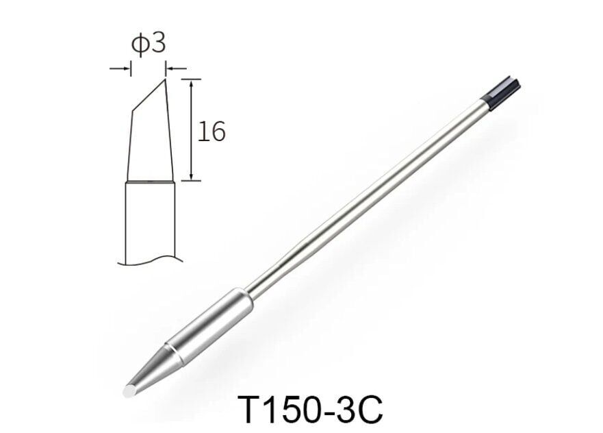 Atten T150-3C Havya Ucu - Eğik kesik 3 mm