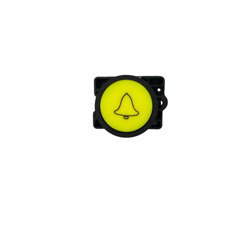LAY5-EA51 22mm Buton - Sarı Alarm Logolu