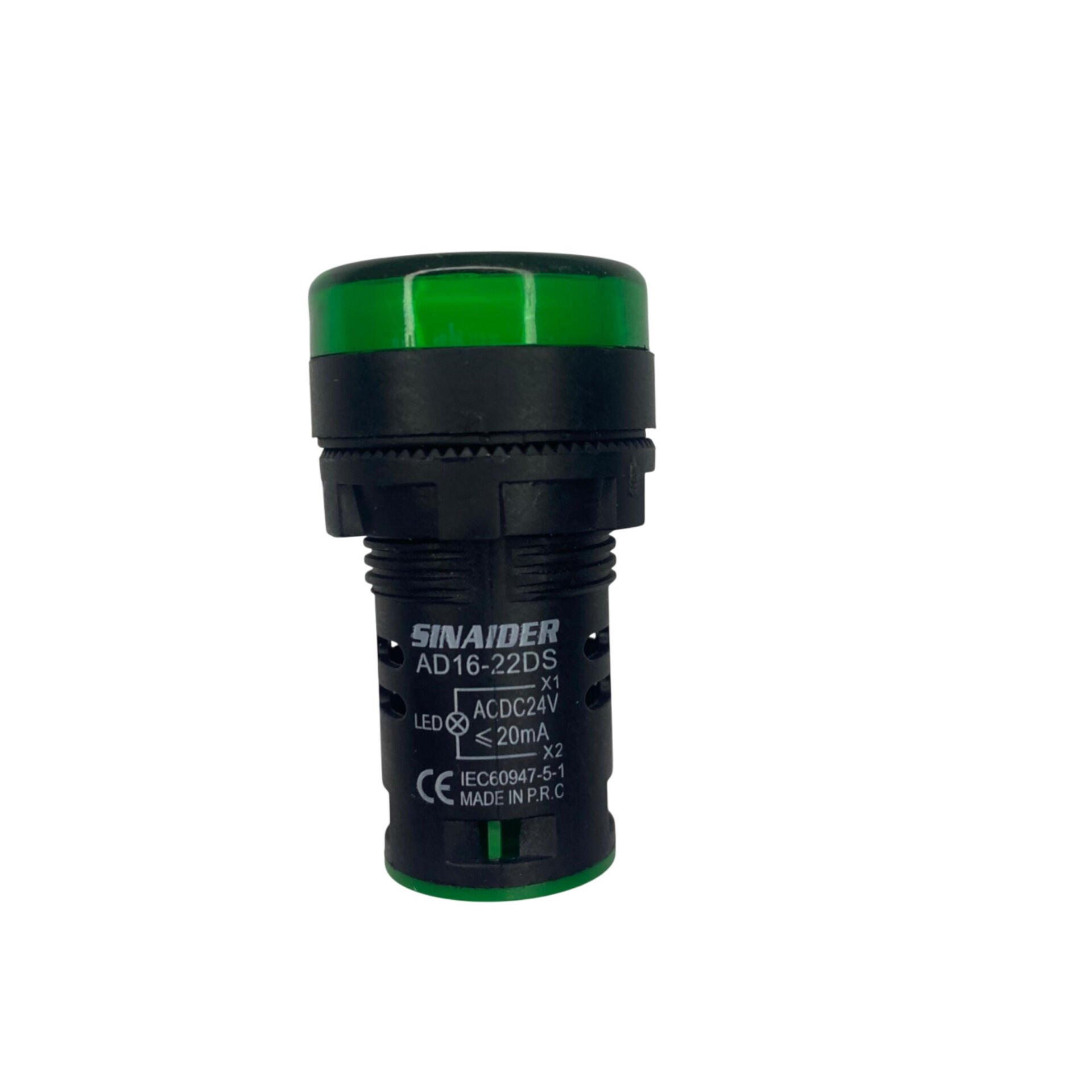 AD22 - 22DS 24V AC/DC 22mm Ledli Sinyal Lambası(YEŞİL)
