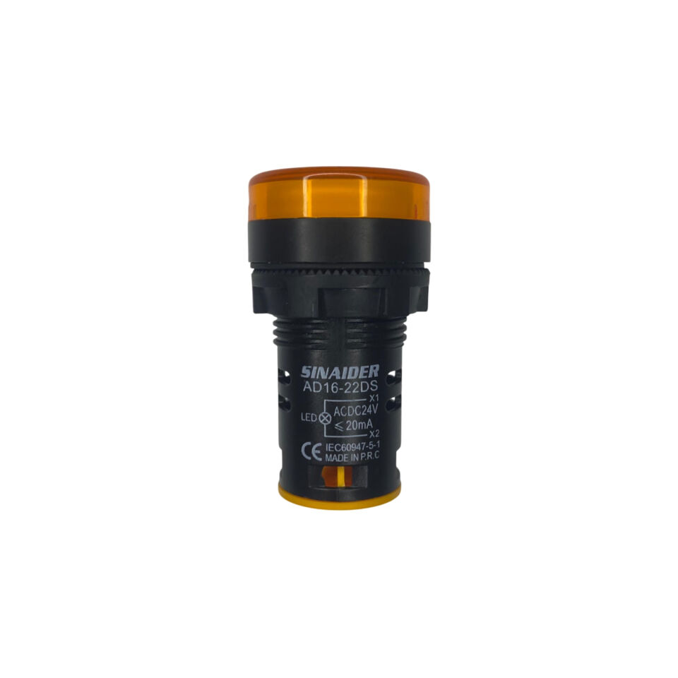 AD22-22DS 22mm Ledli Sinyal Lambası 24V AC/DC Sarı