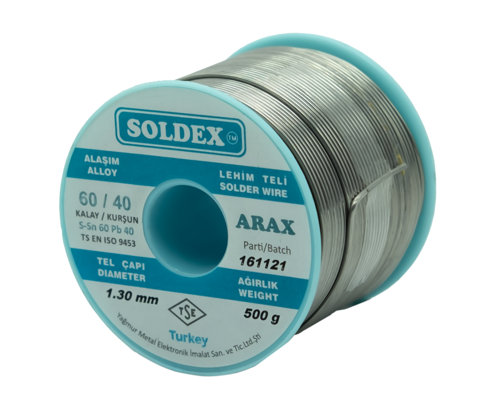 Soldex 1.30mm 500gr Sn60 Pb40 Arax Lehim Teli