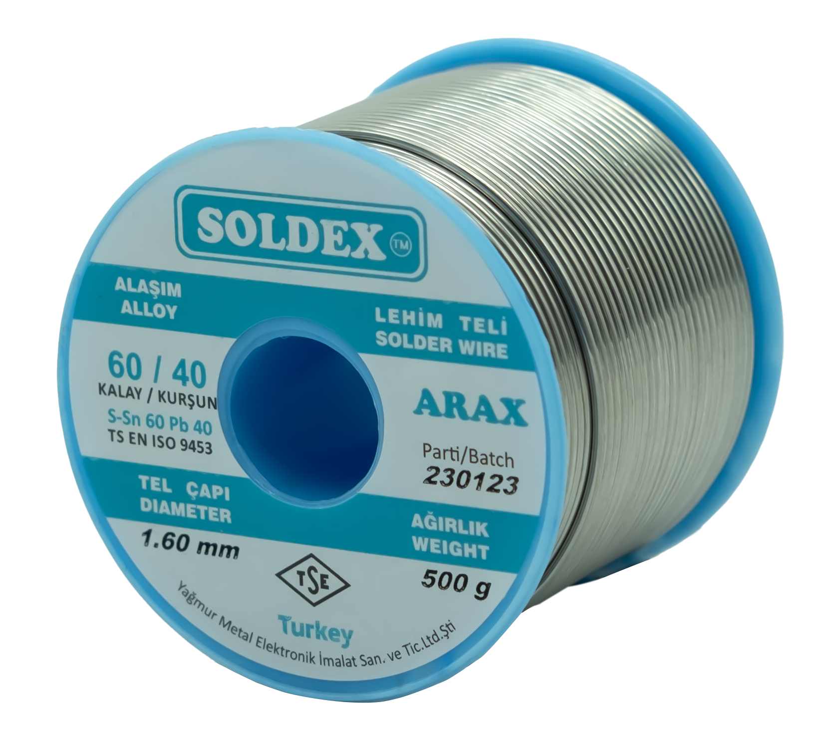 Soldex 1.60mm 500gr Sn60 Pb40 Arax Lehim Teli
