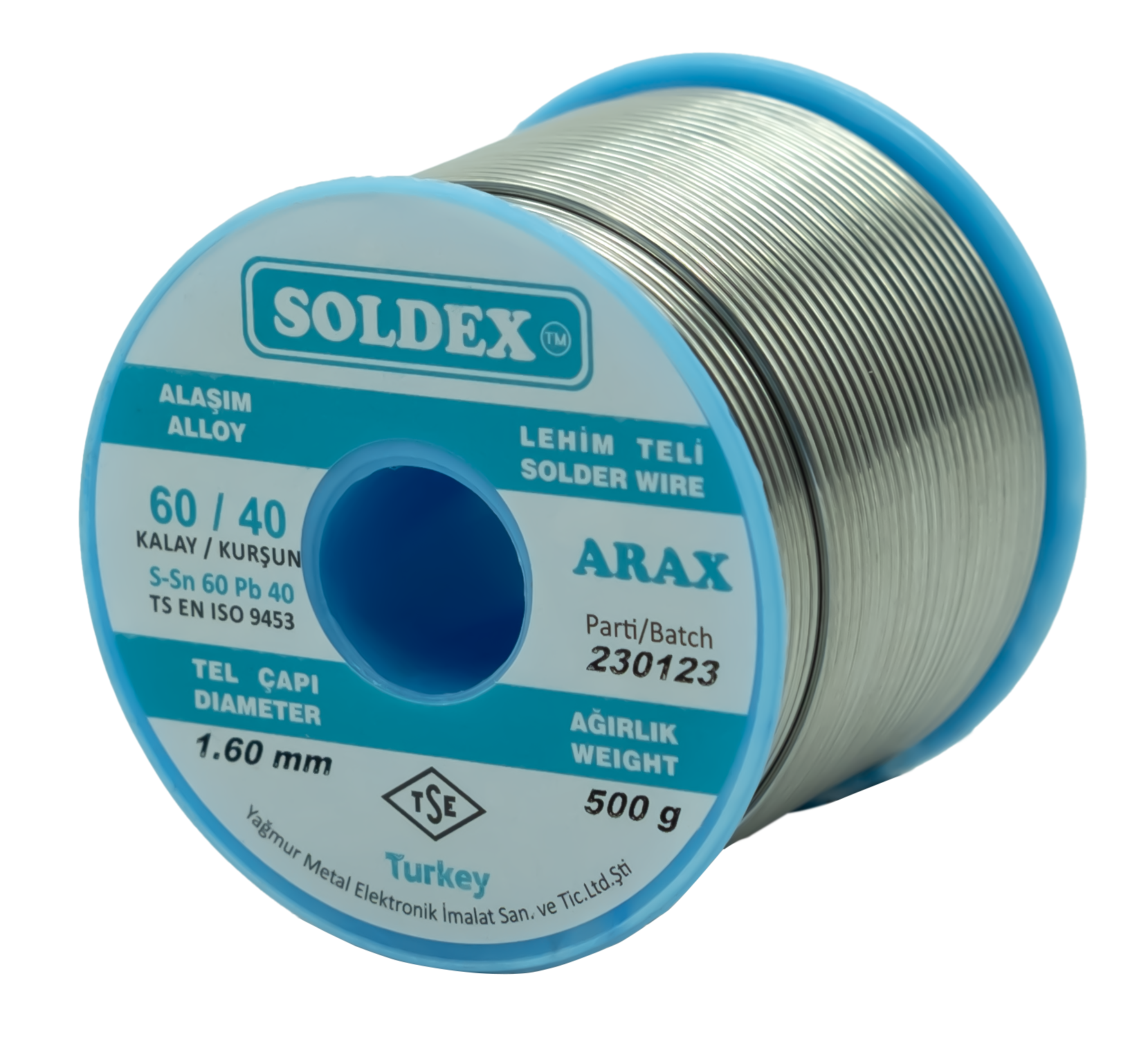 Soldex 1.60mm 500gr Sn60 Pb40 Arax Lehim Teli