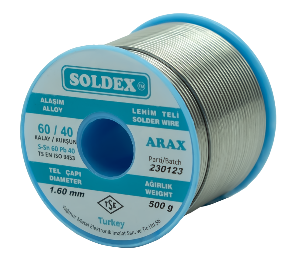 Soldex 1.60mm 500gr Sn60 Pb40 Arax Lehim Teli