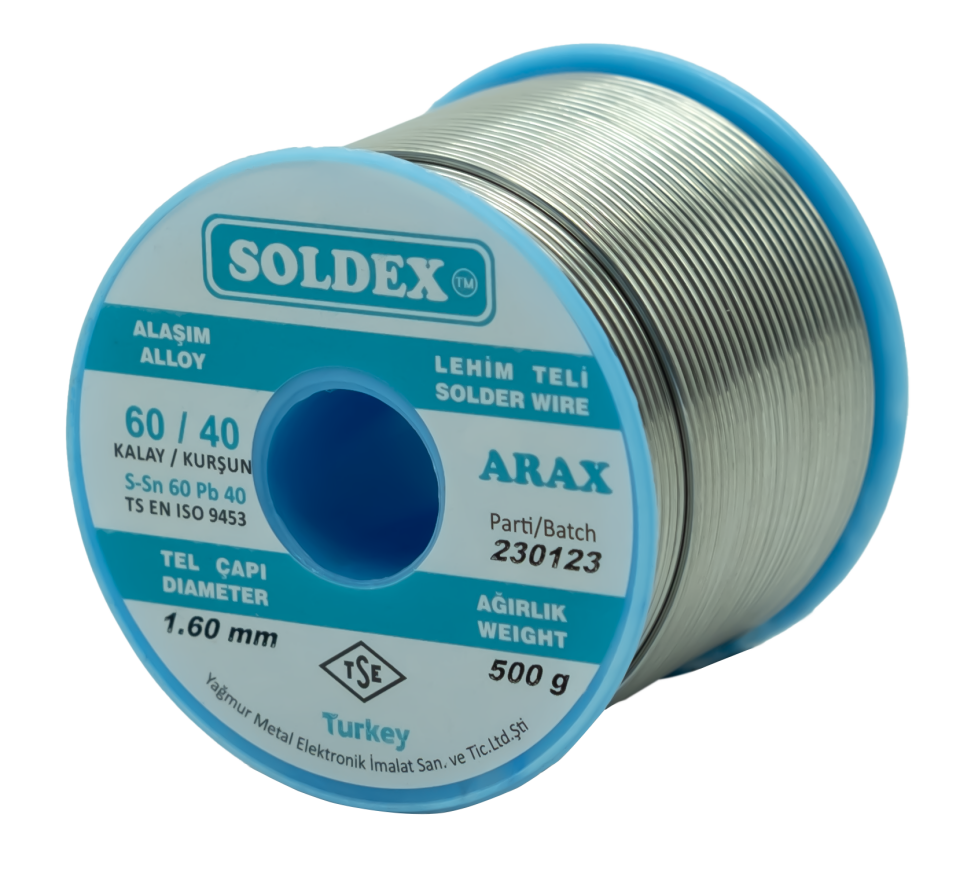 Soldex 1.60mm 500gr Sn60 Pb40 Arax Lehim Teli