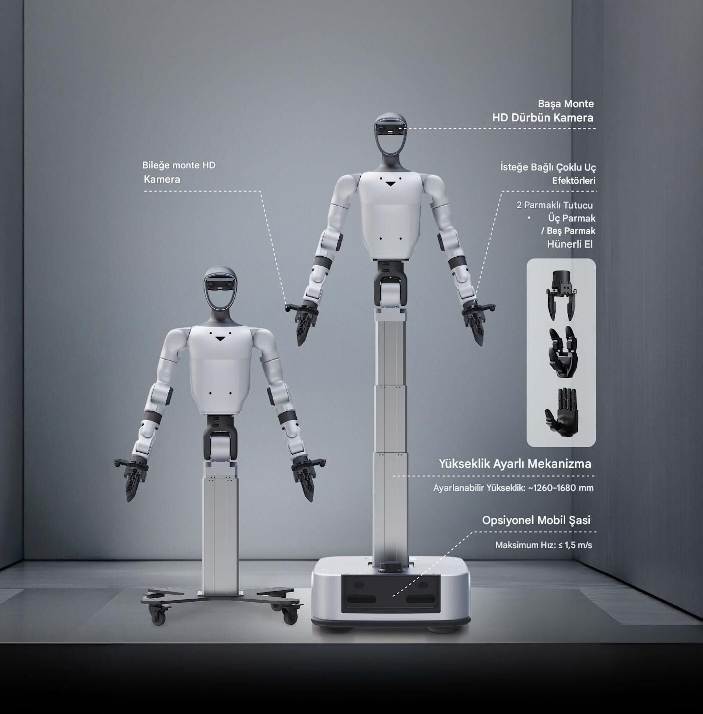 Unitree G1-D Tekerlekli İnsansı Robot Veri Platformu