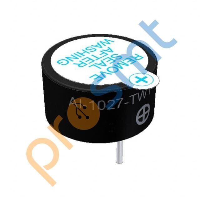 AI-1027-TWT-3V-R AUDIO MAGNETIC INDICATOR 2-5V TH - ALARM, BUZZER, SIREN